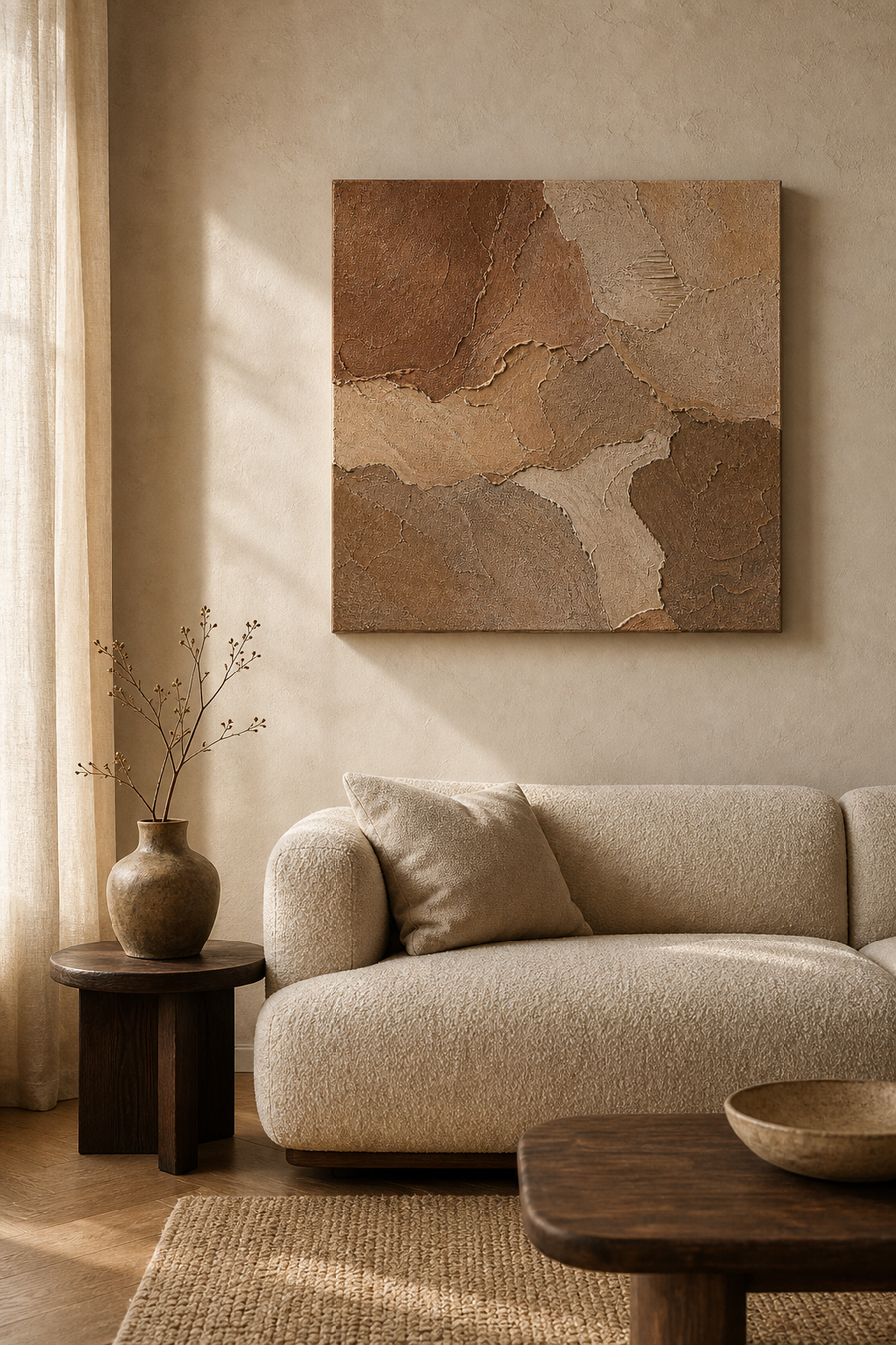 Brown Plaster Texture Painting #TX002
