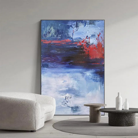 Azure Serenity in Crimson Motion #CDFB00107