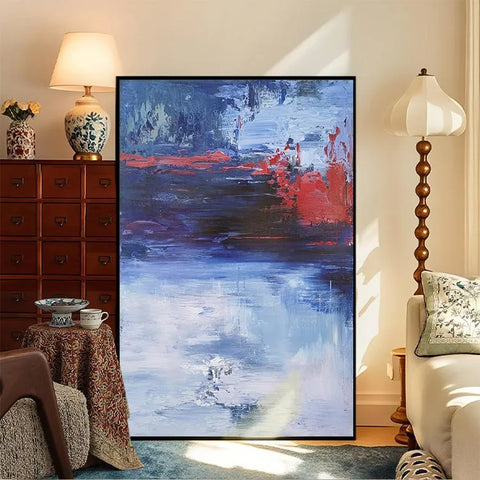 Azure Serenity in Crimson Motion #CDFB00107