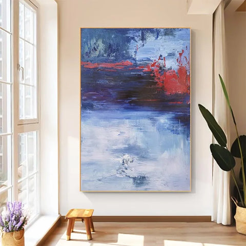 Azure Serenity in Crimson Motion #CDFB00107