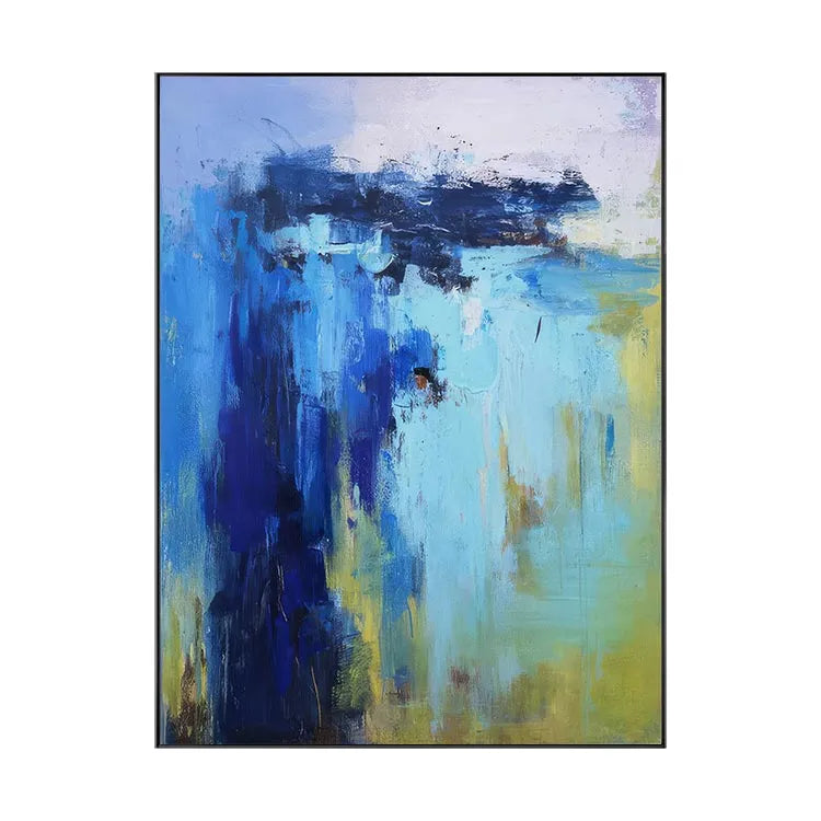 Serene Blue and Gold Contrast #CDFB00092