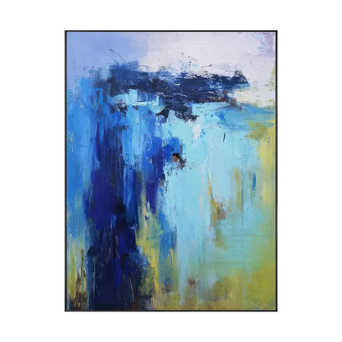 Serene Blue and Gold Contrast #CDFB00092