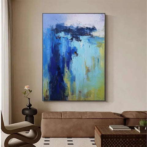 Serene Blue and Gold Contrast #CDFB00092