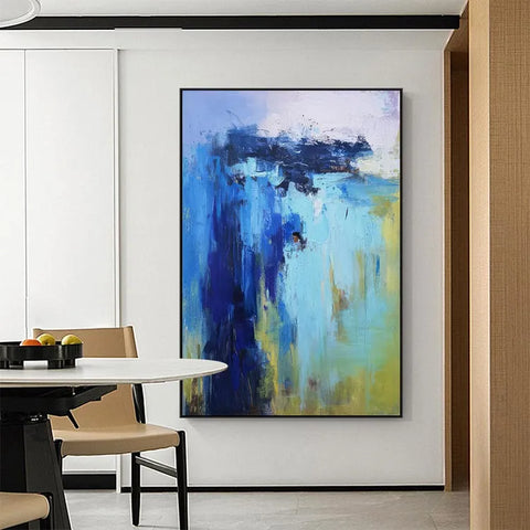 Serene Blue and Gold Contrast #CDFB00092