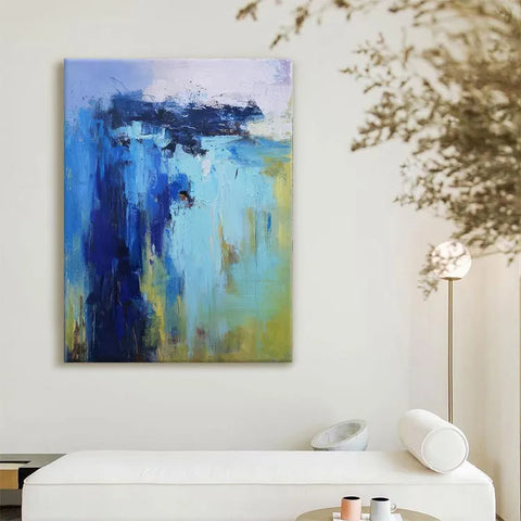 Serene Blue and Gold Contrast #CDFB00092