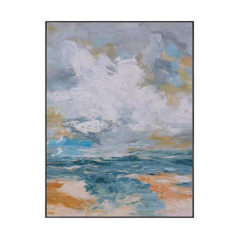 Serene Halo Over Azure Waves #CDFB00451