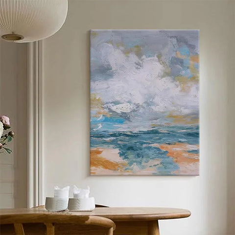 Serene Halo Over Azure Waves #CDFB00451