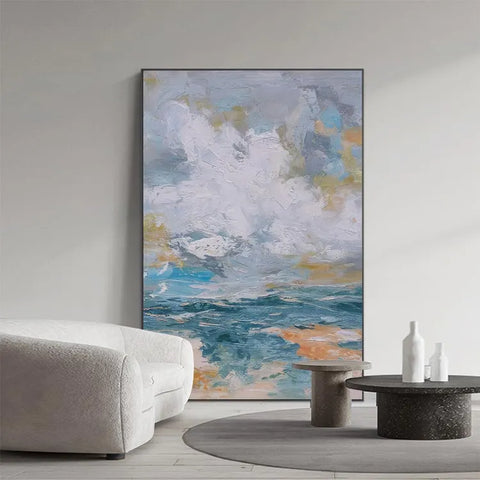 Serene Halo Over Azure Waves #CDFB00451