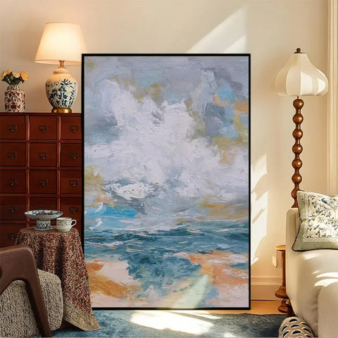 Serene Halo Over Azure Waves #CDFB00451