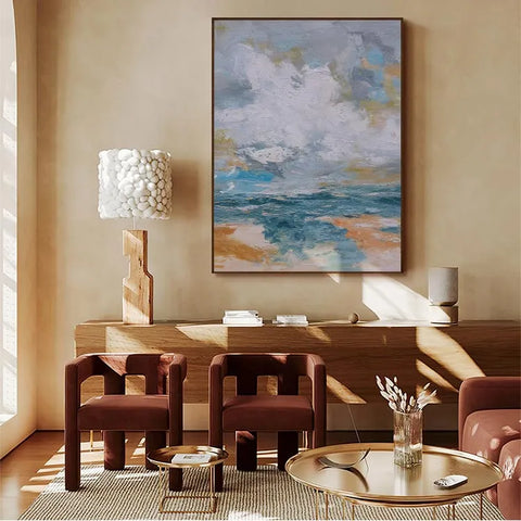 Serene Halo Over Azure Waves #CDFB00451