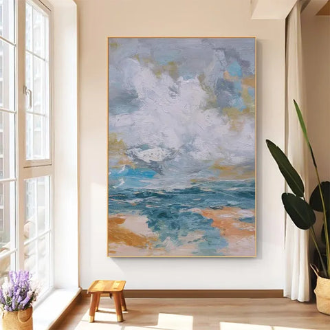 Serene Halo Over Azure Waves #CDFB00451