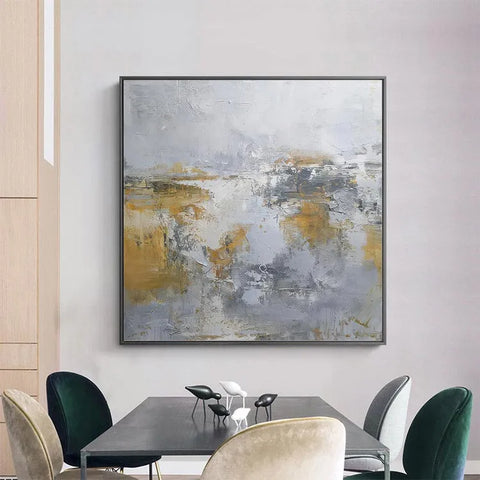 Chaotic Harmony in Yellow and Gray #CDFB00097