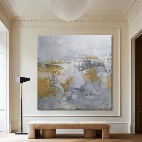 Chaotic Harmony in Yellow and Gray #CDFB00097