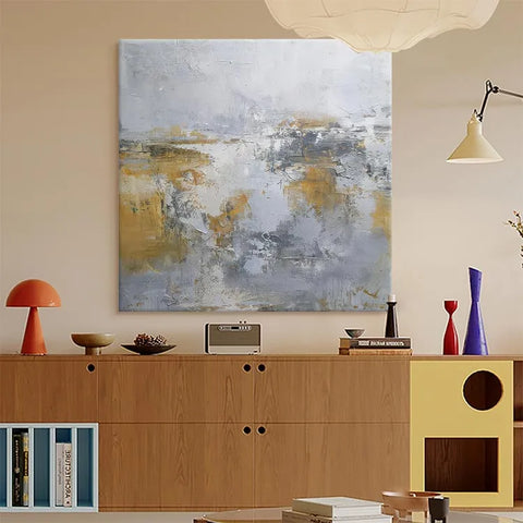 Chaotic Harmony in Yellow and Gray #CDFB00097