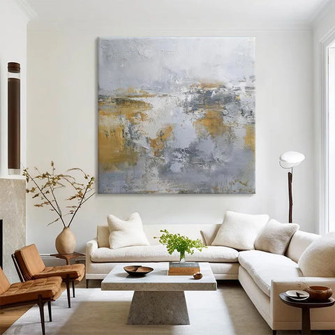 Chaotic Harmony in Yellow and Gray #CDFB00097