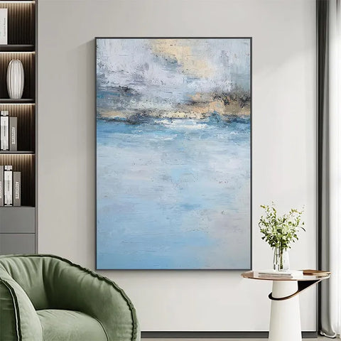 Azure Turmoil on Canvas #CDFB00043