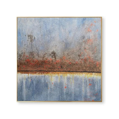 Tranquil Reflections in Blue and Amber #CDFB00046