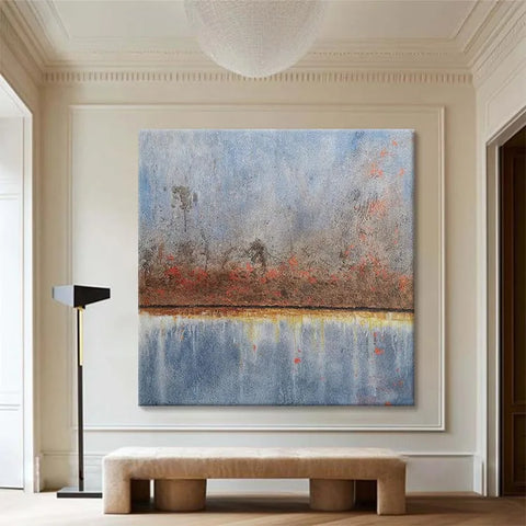 Tranquil Reflections in Blue and Amber #CDFB00046