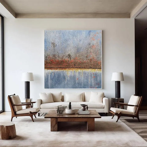 Tranquil Reflections in Blue and Amber #CDFB00046