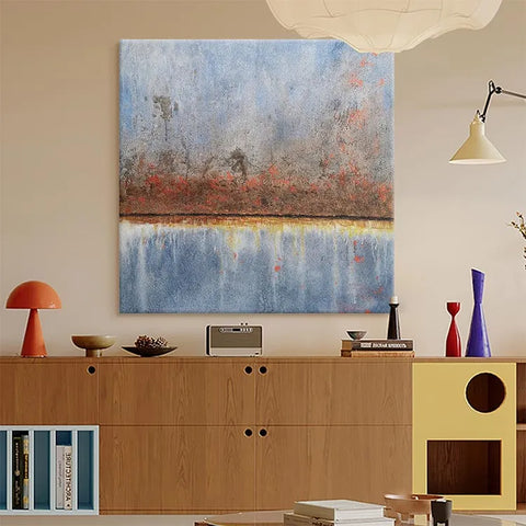 Tranquil Reflections in Blue and Amber #CDFB00046