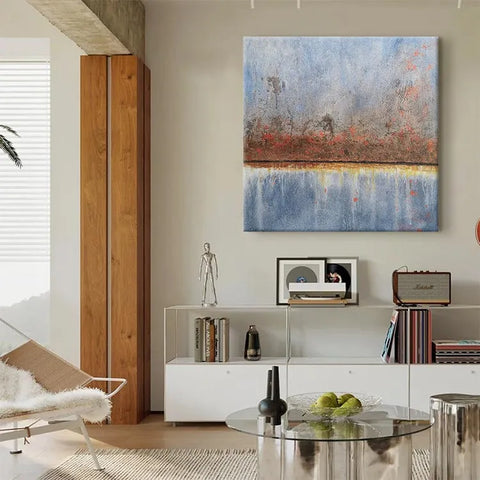 Tranquil Reflections in Blue and Amber #CDFB00046