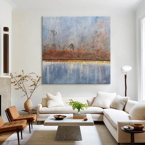 Tranquil Reflections in Blue and Amber #CDFB00046