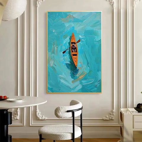 Serene Paddler on Azure Waves #CDFB00474