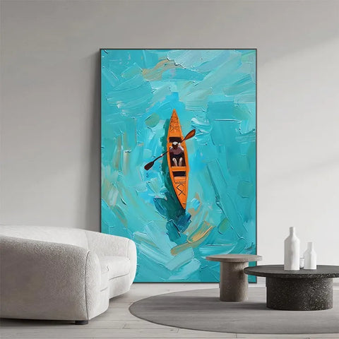 Serene Paddler on Azure Waves #CDFB00474