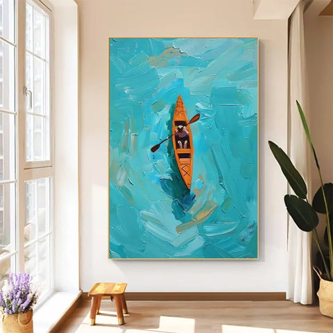 Serene Paddler on Azure Waves #CDFB00474