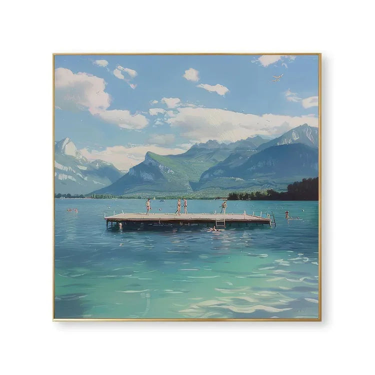 Serene Pier at Turquoise Lake  #CDFB00456