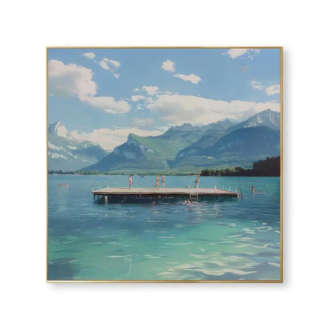 Serene Pier at Turquoise Lake  #CDFB00456