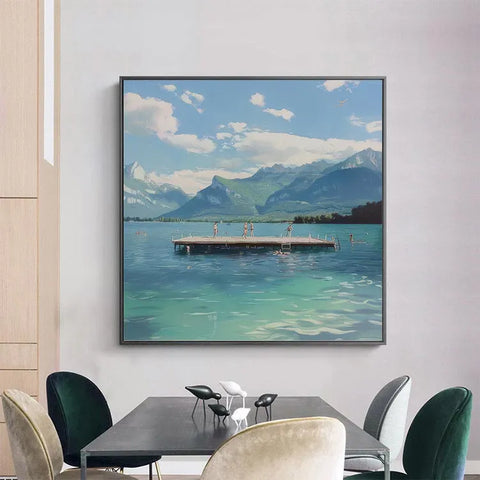 Serene Pier at Turquoise Lake  #CDFB00456