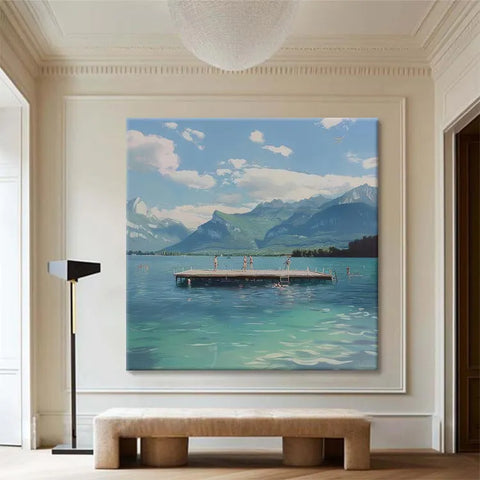 Serene Pier at Turquoise Lake  #CDFB00456