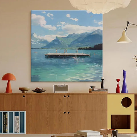 Serene Pier at Turquoise Lake  #CDFB00456