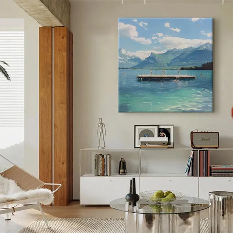 Serene Pier at Turquoise Lake  #CDFB00456