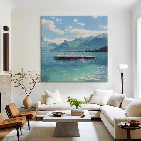 Serene Pier at Turquoise Lake  #CDFB00456