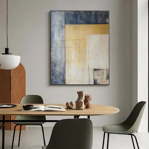 Fractured Harmony in Blue and Gold #CDFB00012