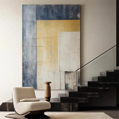 Fractured Harmony in Blue and Gold #CDFB00012