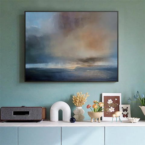 Ethereal Ascent in Azure Haze #CDFB00050