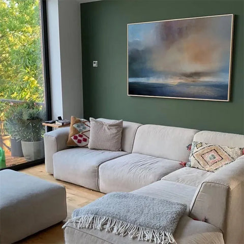 Ethereal Ascent in Azure Haze #CDFB00050