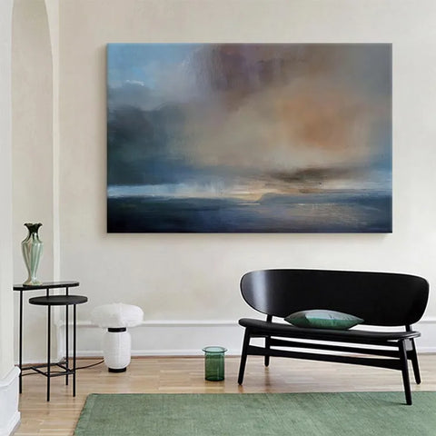 Ethereal Ascent in Azure Haze #CDFB00050