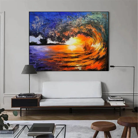 Sunset Serenity on Rippling Waves #CDFB00080