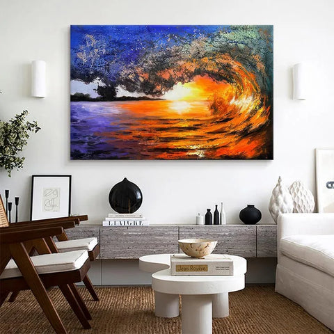 Sunset Serenity on Rippling Waves #CDFB00080