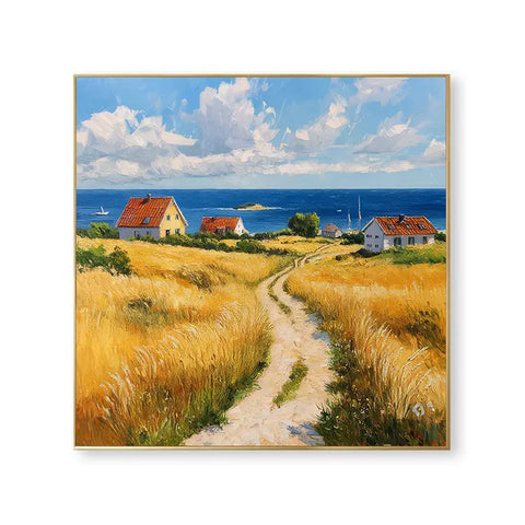 Serene Path to the Coastal Village #CDFB00150