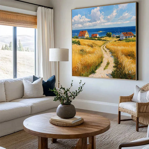 Serene Path to the Coastal Village #CDFB00150