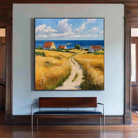 Serene Path to the Coastal Village #CDFB00150