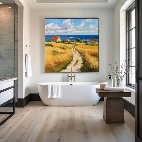 Serene Path to the Coastal Village #CDFB00150