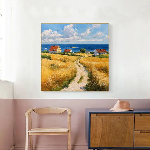 Serene Path to the Coastal Village #CDFB00150