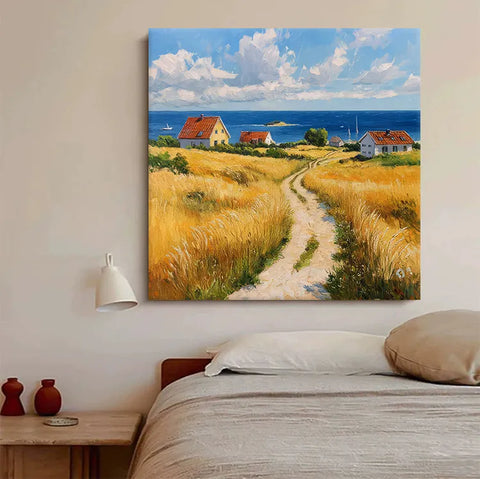 Serene Path to the Coastal Village #CDFB00150