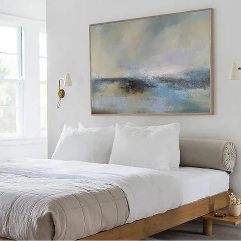 Moody Depths of Beige and Blue #CDFB00196